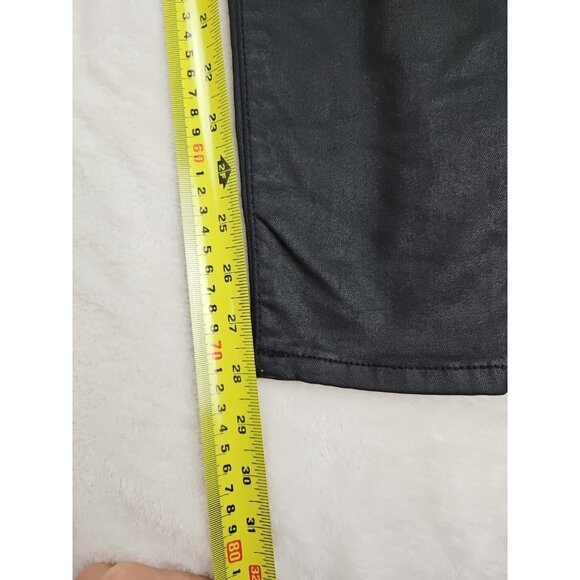 RW&Co. Women's faux leather coated skinny high rise pants jeans denim, size30 - Picture 3 of 7